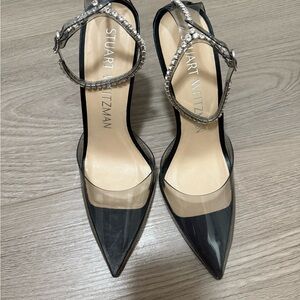 Stuart Weitzman Black and Silver Heels